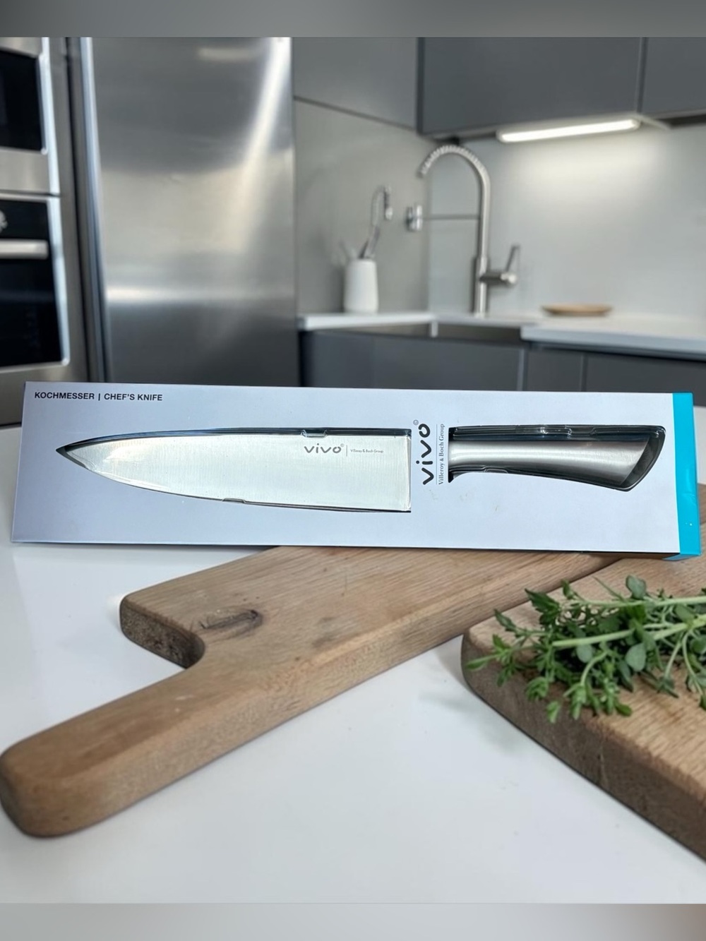 Vivo Villeroy & Boch, Chef’s Knife 8” Stainless Steel Kitchen Knife, New In Box